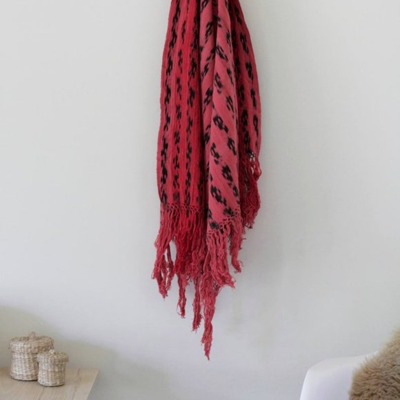 Vintage Guatemalan Handwoven Textile Throw Rebozo